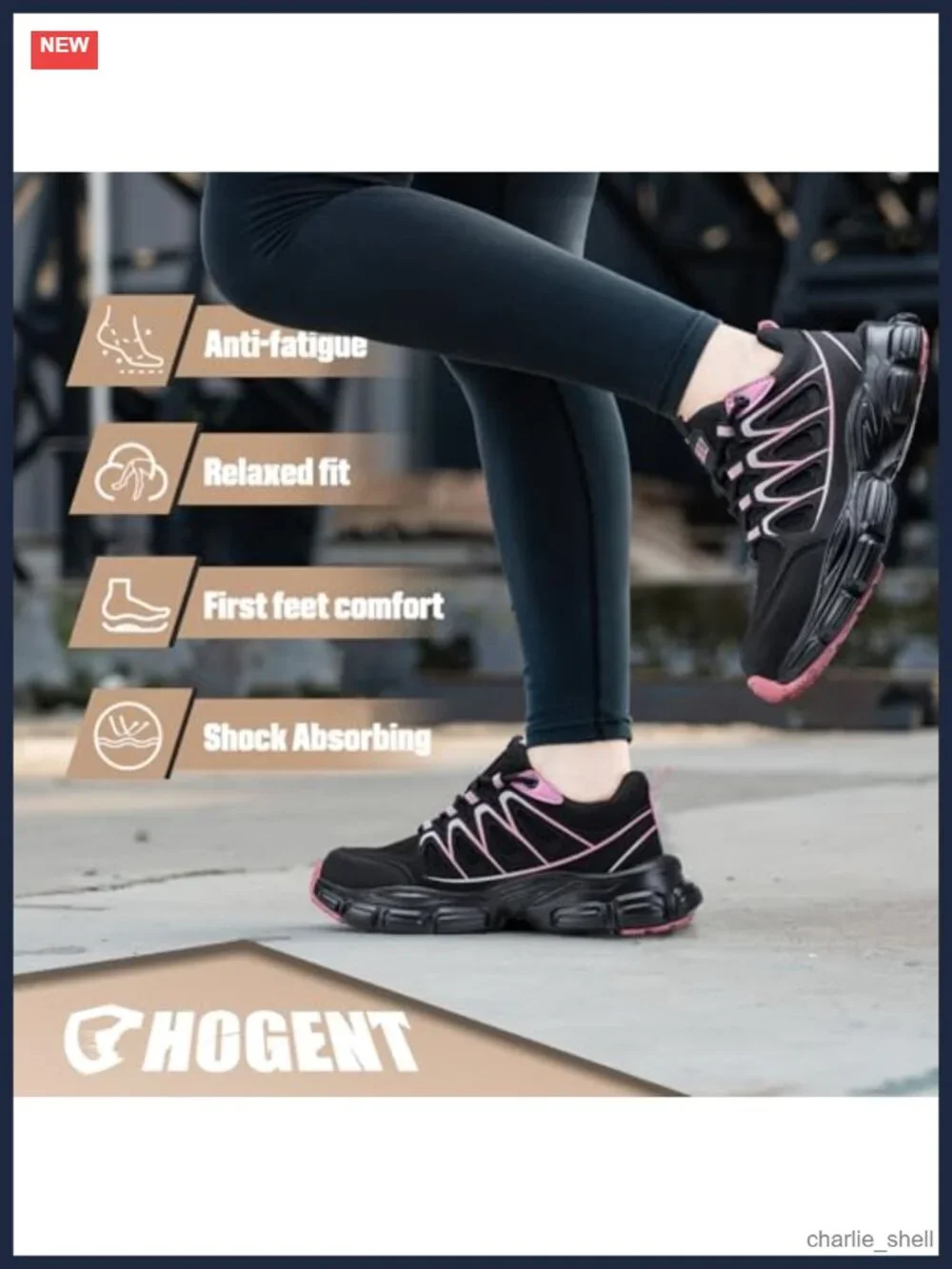 Steel Toe Work Shoes Non Slip Lightweight Kevlar Midsole Safety Sneakers